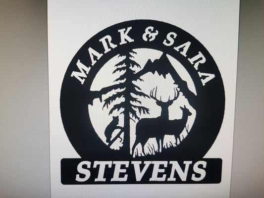 Personalized Sign with Wilderness Design
