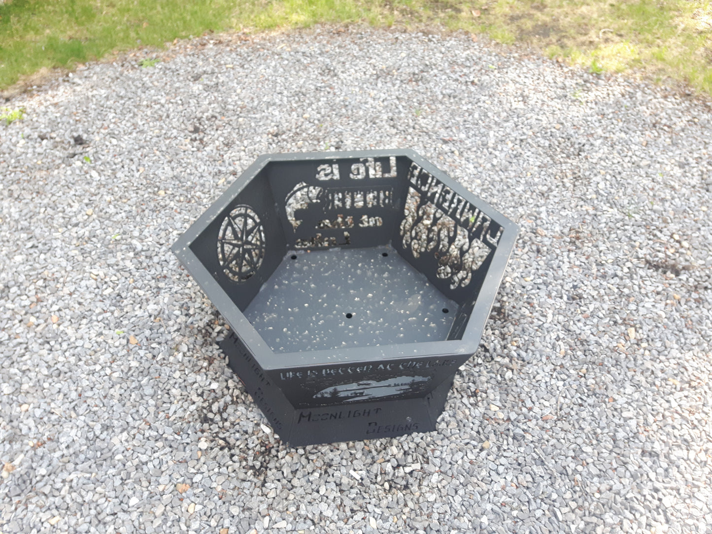 6 Sided Hexagon Fire Pit - 24" tapered to 32"