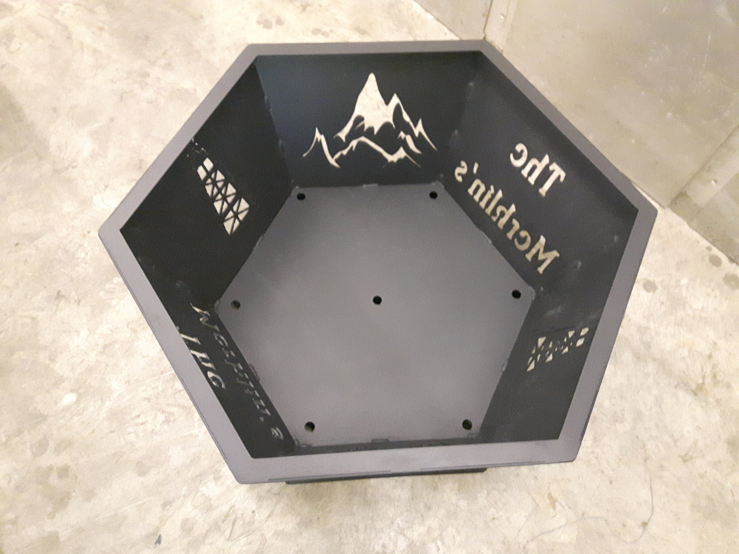 6 Sided Hexagon Fire Pit - 24" tapered to 32"