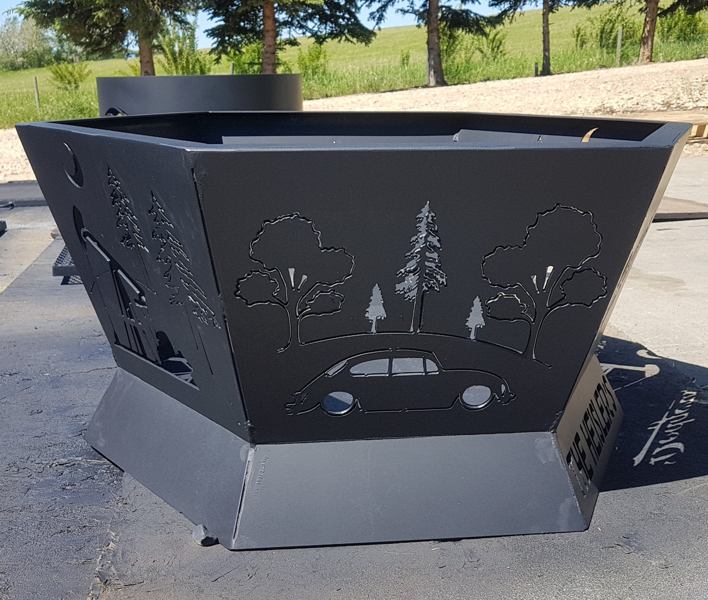 6 Sided Hexagon Fire Pit - 24" tapered to 32"