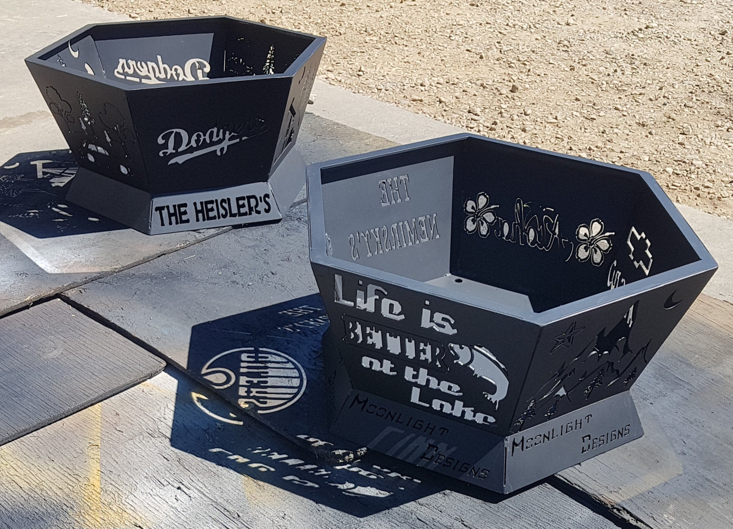 6 Sided Hexagon Fire Pit - 24" tapered to 32"