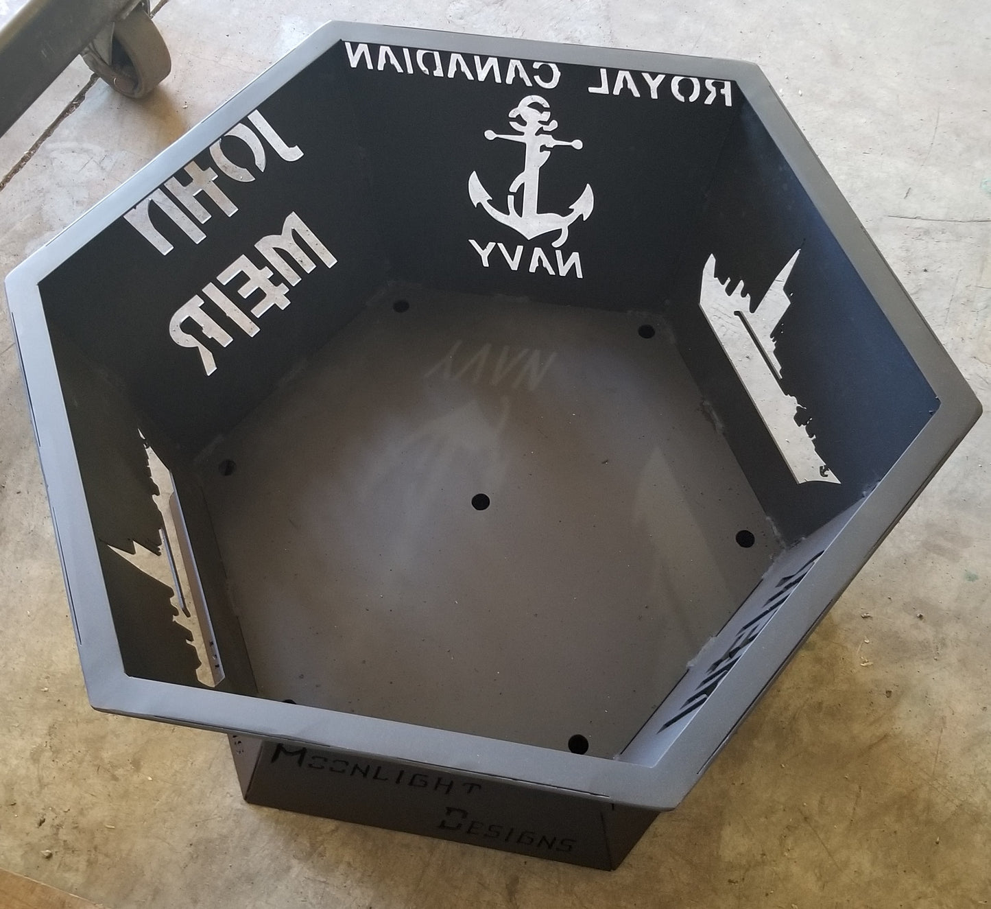 6 Sided Hexagon Fire Pit - 24" tapered to 32"