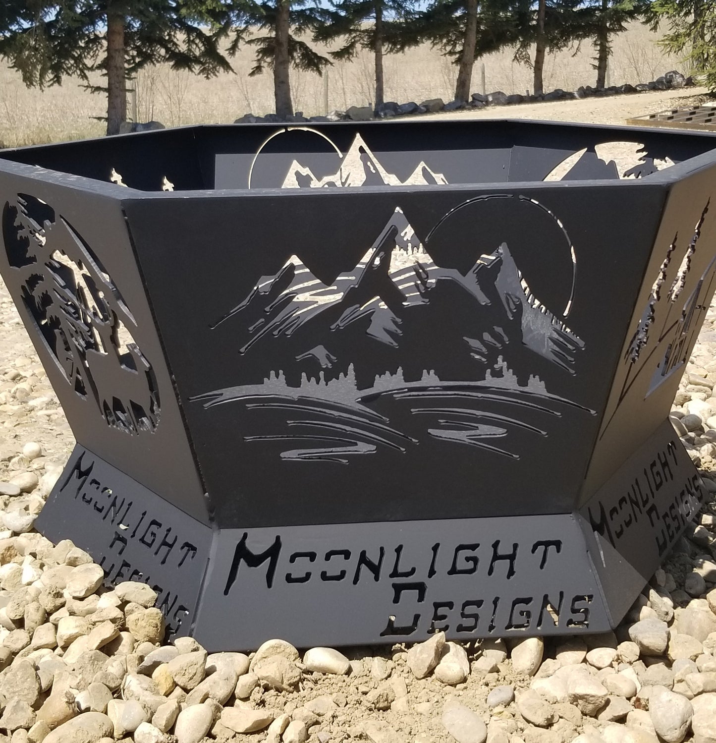 6 Sided Hexagon Fire Pit - 24" tapered to 32"