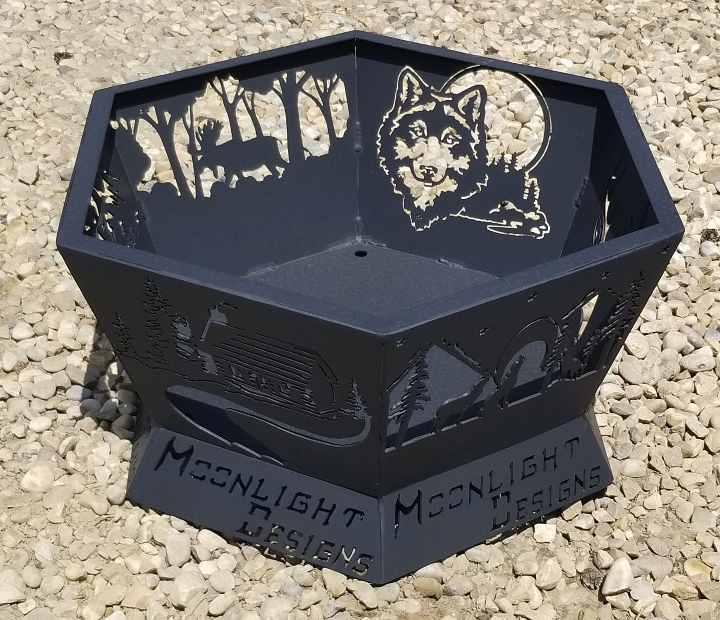 6 Sided Hexagon Fire Pit - 24" tapered to 32"