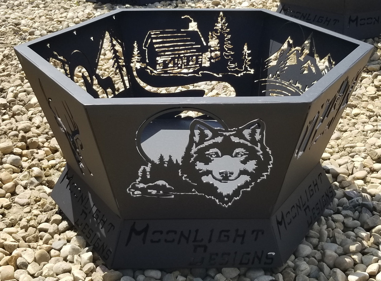 6 Sided Hexagon Fire Pit - 24" tapered to 32"