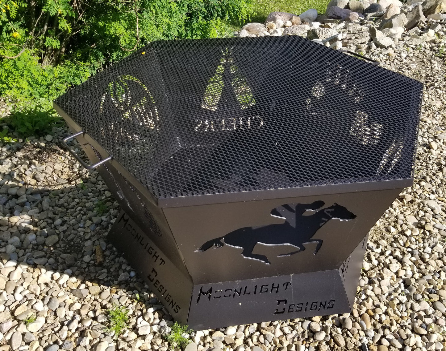 6 Sided Hexagon Fire Pit - 24" tapered to 32"