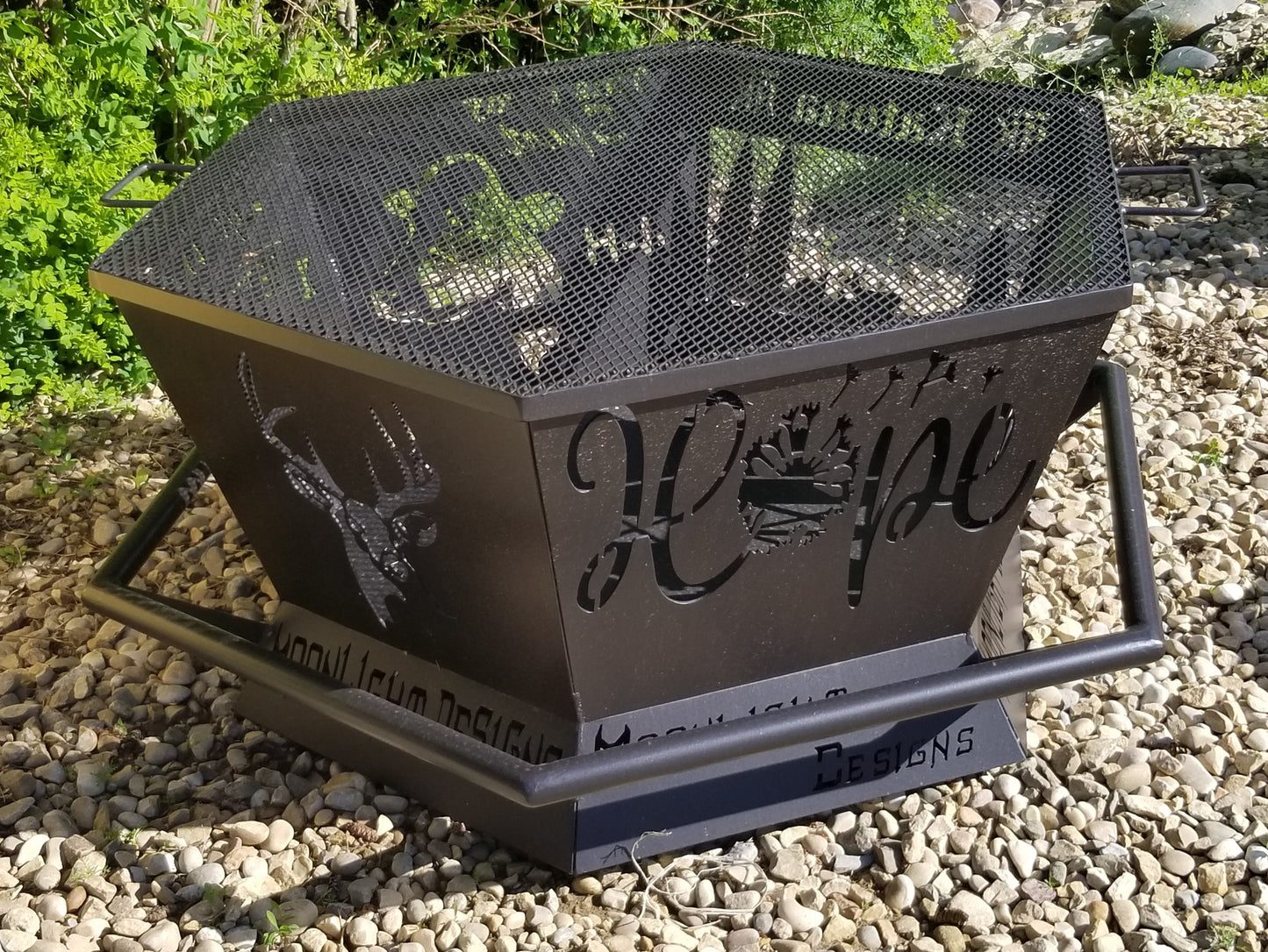 6 Sided Hexagon Fire Pit - 24" tapered to 32"