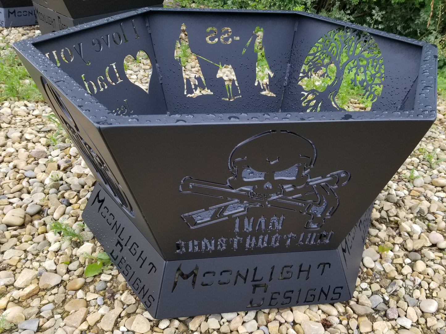 6 Sided Hexagon Fire Pit - 24" tapered to 32"