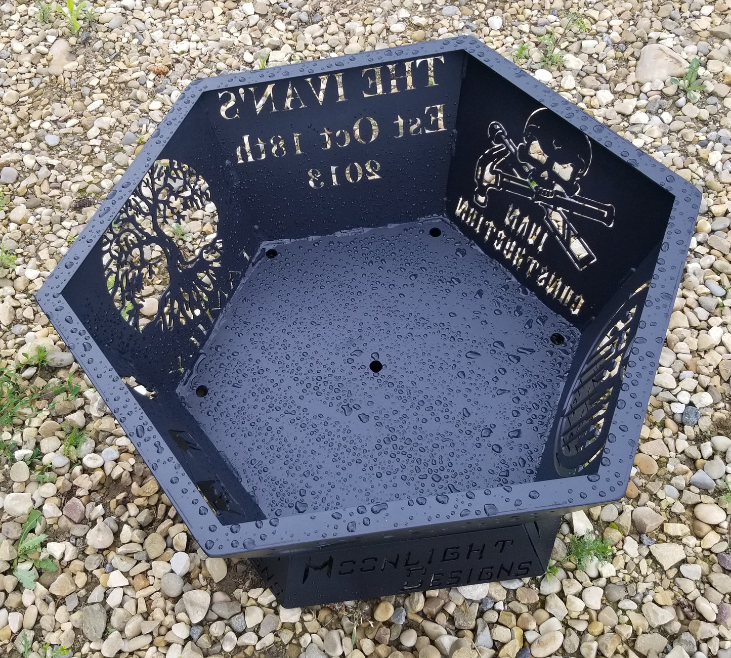6 Sided Hexagon Fire Pit - 24" tapered to 32"