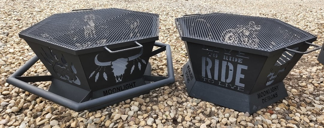 6 Sided Hexagon Fire Pit - 32" tapered to 42"