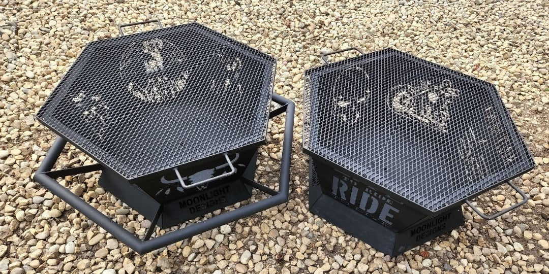 6 Sided Hexagon Fire Pit - 28" tapered to 36"