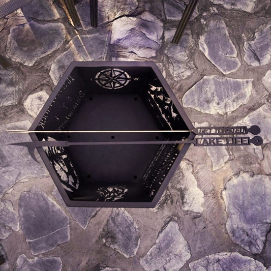 6 Sided Hexagon Fire Pit - 26" tapered to 34"