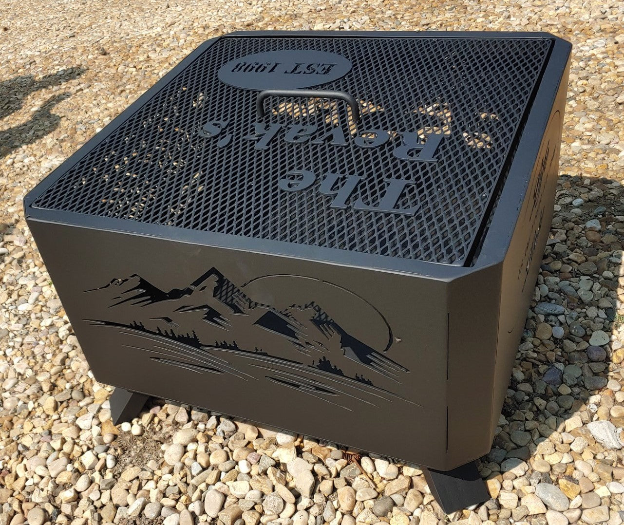 4 Sided Fire Pit with Chamfered Corners, 32"x 32"