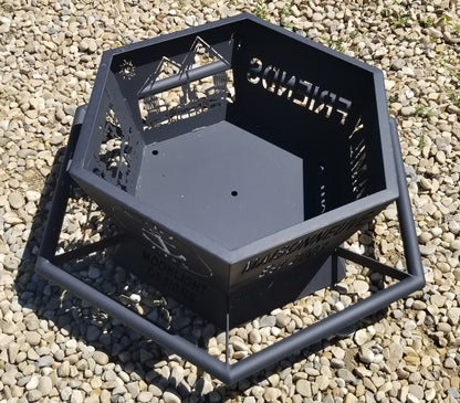 6 Sided Hexagon Fire Pit - 28" tapered to 36"