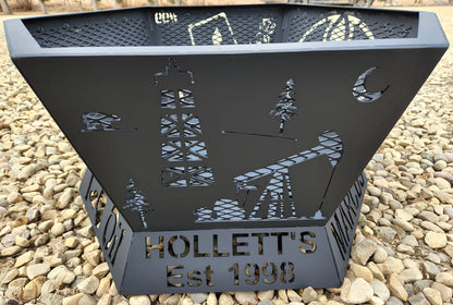 6 Sided Hexagon Fire Pit - 36" tapered to 48"