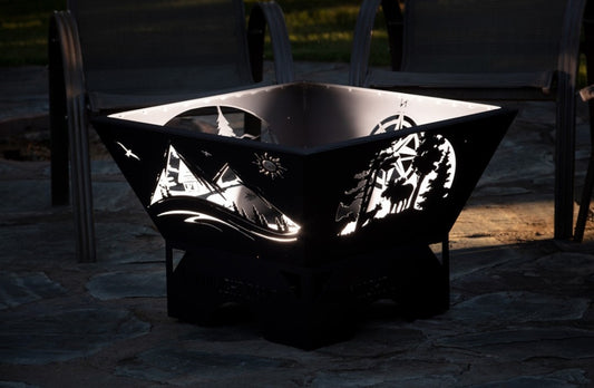 4 Sided Fire Pit - 24" bottom tapered to 30" top
