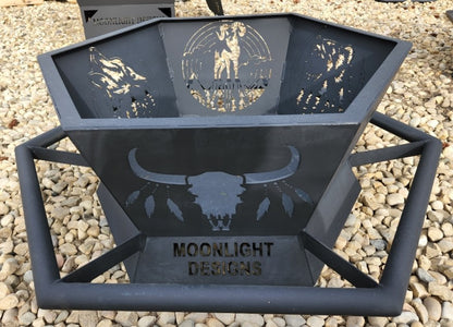 6 Sided Hexagon Fire Pit - 36" tapered to 48"