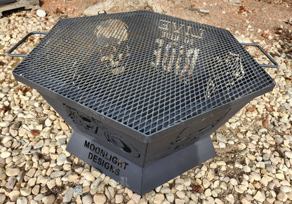 6 Sided Hexagon Fire Pit - 28" tapered to 36"