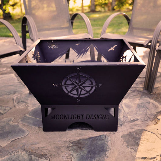 4 Sided Fire Pit - 18" bottom tapered to 22" top