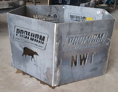 6 Sided Hexagon Fire Pit - 36" tapered to 48"